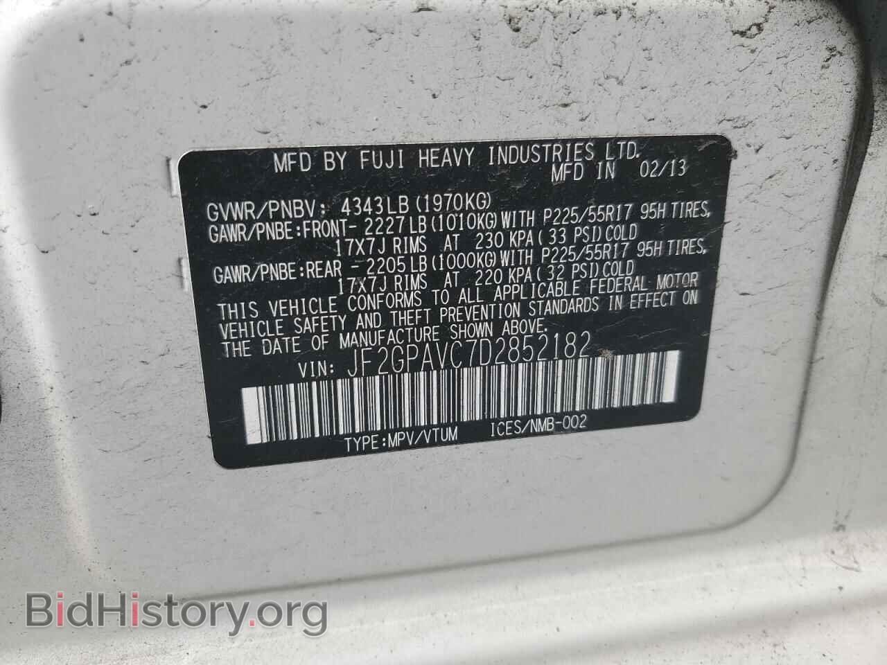 2013 SUBARU XV - VIN: JF2GPAVC7D2852182 - Photo 12