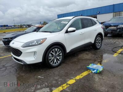 2020 Ford ESCAPE Titanium, white — VIN 1FMCU0DZ5LUA09523, Copart