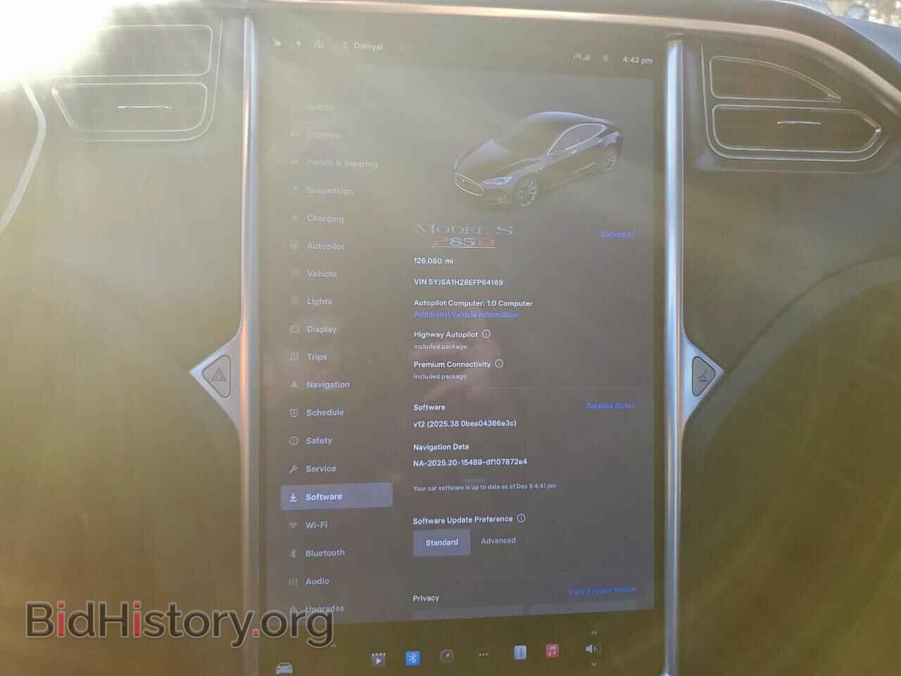 2014 TESLA MODEL S - VIN: 5YJSA1H28EFP64169 - Фото 9