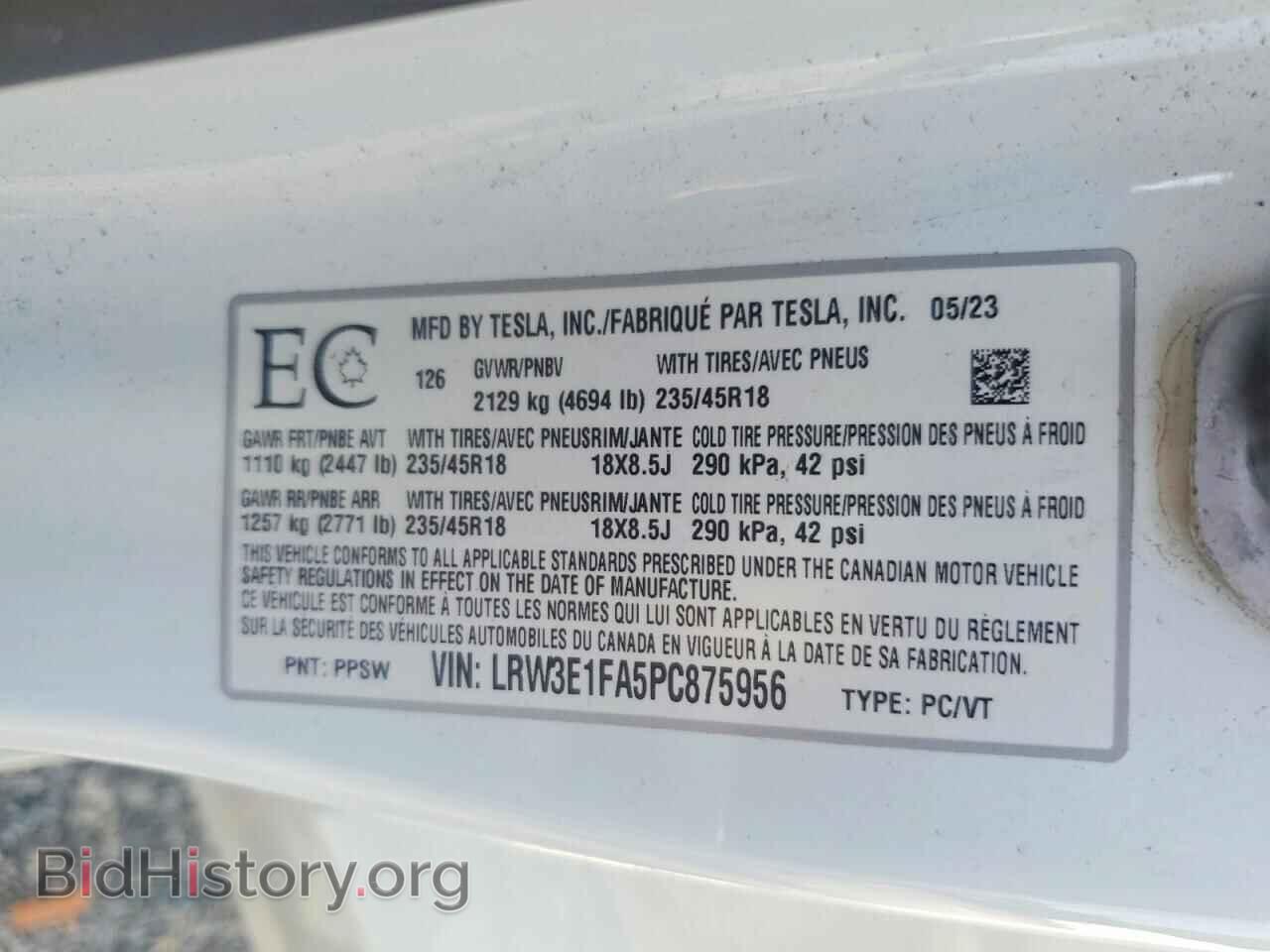 2023 TESLA MODEL 3 - VIN: LRW3E1FA5PC875956 - Фото 13