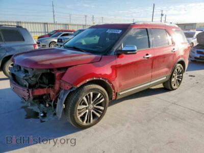2017 Ford EXPLORER Platinum, burgundy — VIN 1FM5K8HTXHGD54152, Copart
