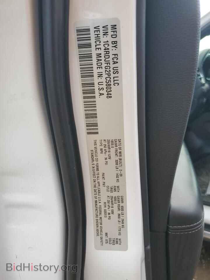2023 DODGE DURANGO - VIN: 1C4RDJFG2PC580348 - Фото 12