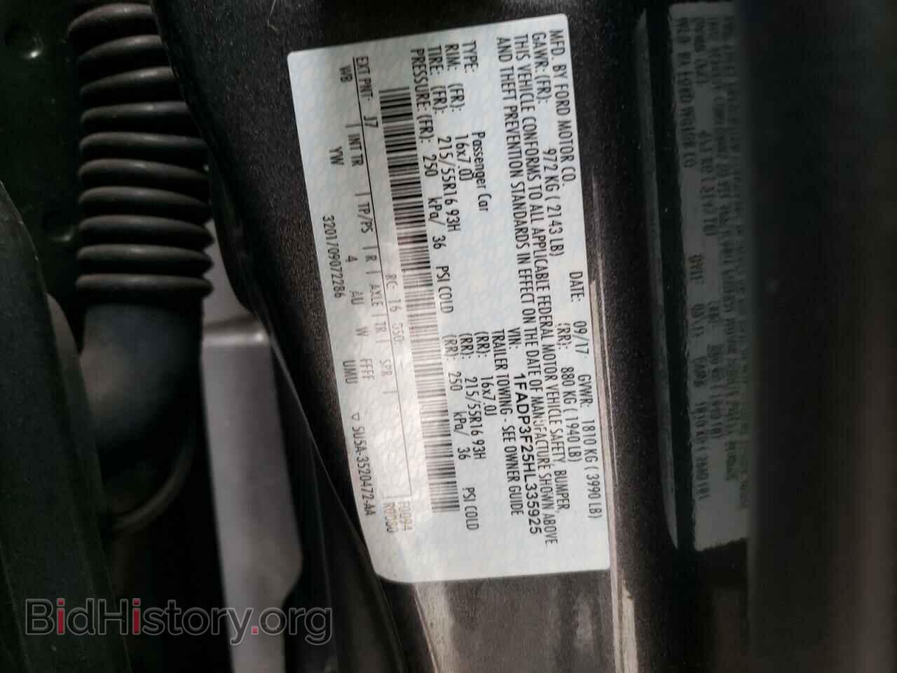 2017 FORD FOCUS - VIN: 1FADP3F25HL335925 - Фото 12