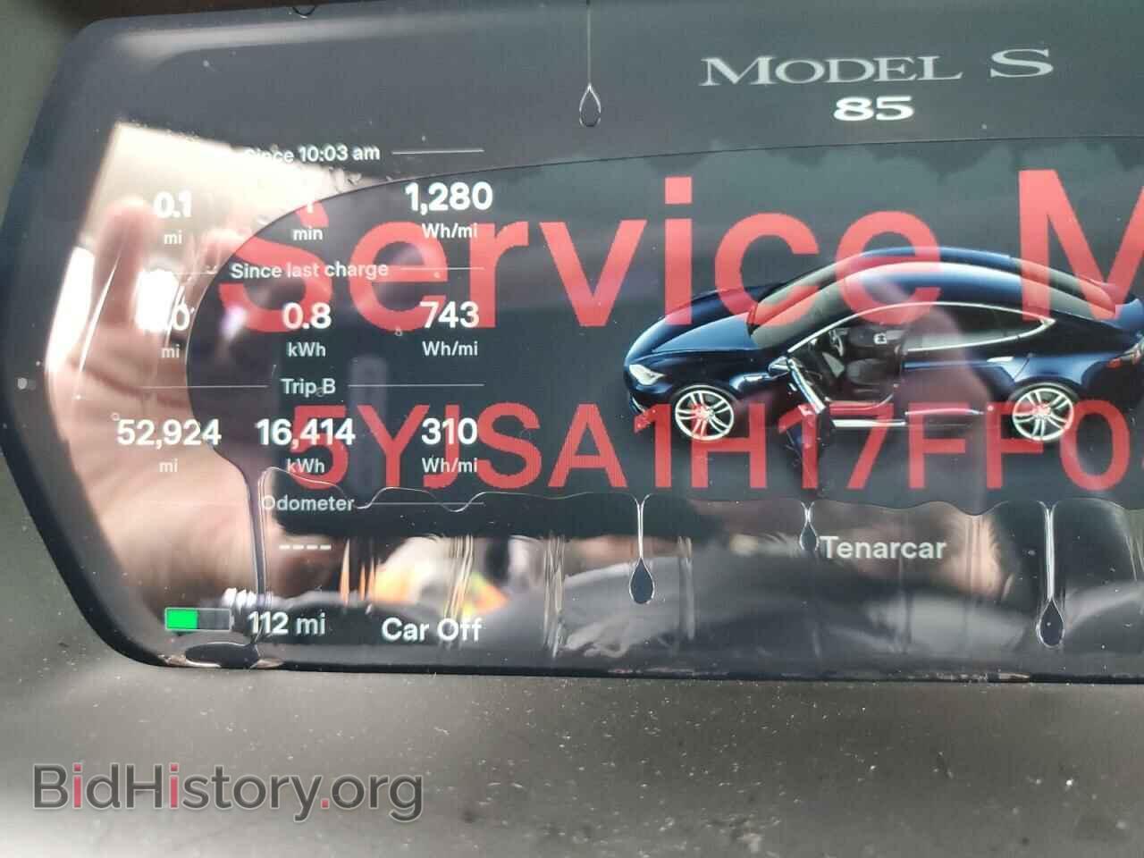2015 TESLA MODEL S - VIN: 5YJSA1H17FF083087 - Фото 9