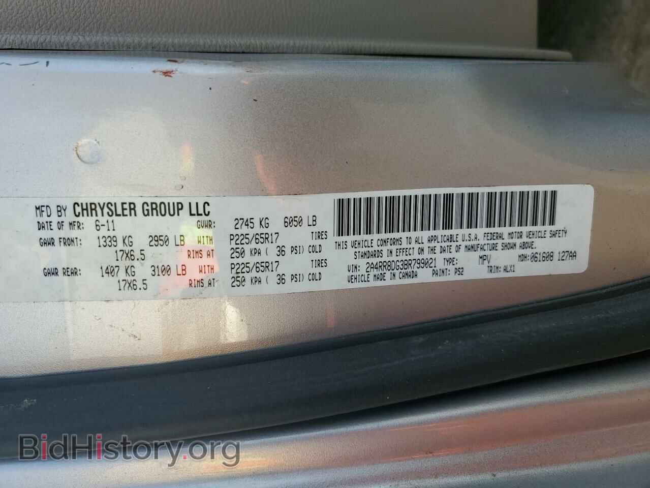 2011 CHRYSLER MINIVAN - VIN: 2A4RR8DG3BR799021 - Photo 13