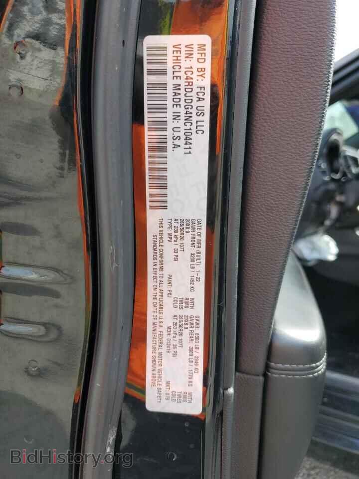 2022 DODGE DURANGO - VIN: 1C4RDJDG4NC104411 - Фото 13
