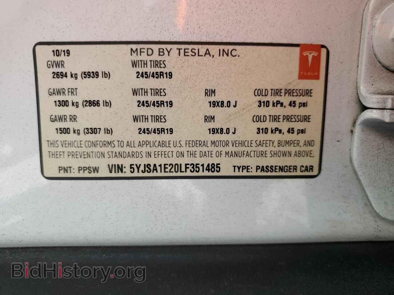 2020 TESLA MODEL S - VIN: 5YJSA1E20LF351485 - Photo 12
