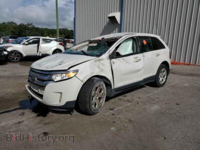 2013 Ford EDGE SEL, белый — VIN 2FMDK3J90DBC77015, Copart