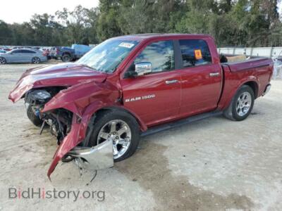 2012 Dodge RAM 1500 Laramie, бордовый — VIN 1C6RD7NT3CS158470, Copart