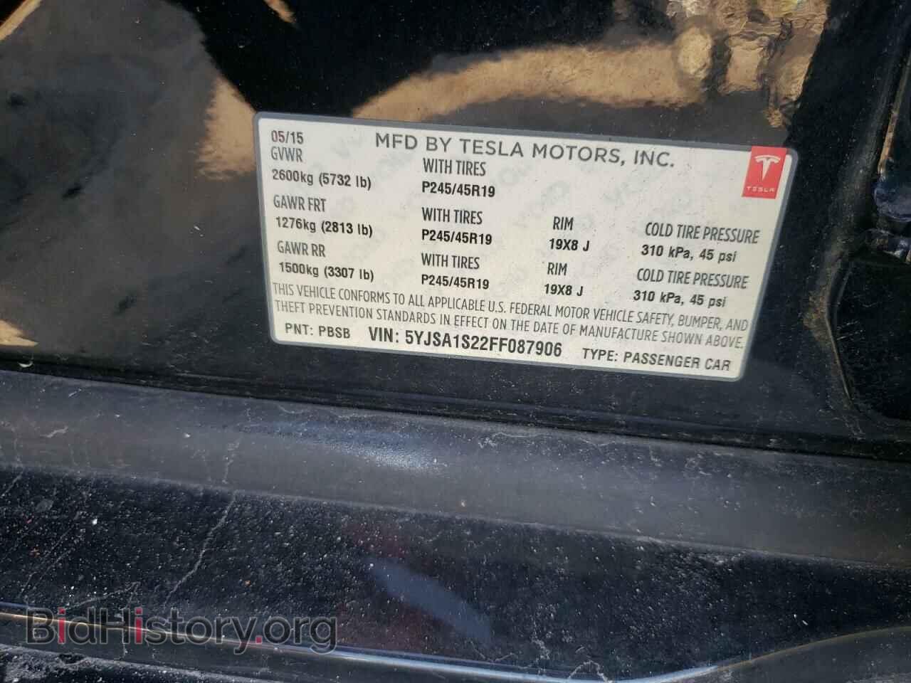 2015 TESLA MODEL S - VIN: 5YJSA1S22FF087906 - Photo 12
