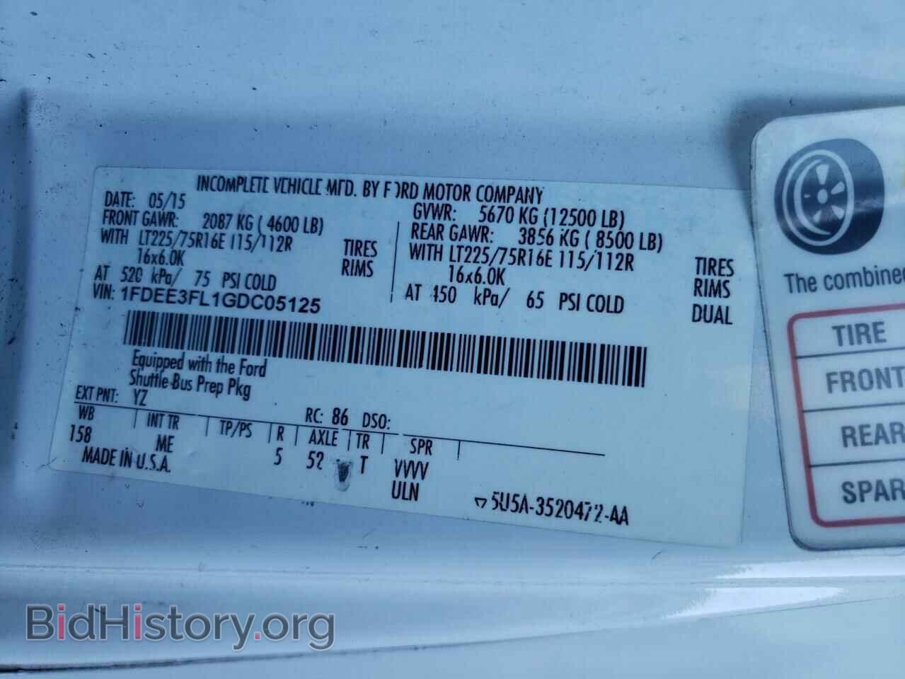 2016 FORD ALL Models - VIN: 1FDEE3FL1GDC05125 - Фото 10