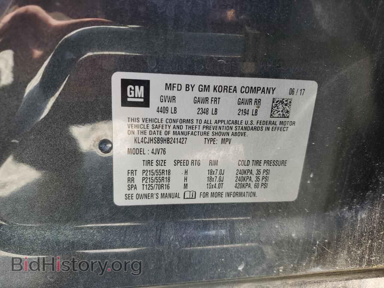 2017 BUICK ENCORE - VIN: KL4CJHSB9HB241427 - Photo 13