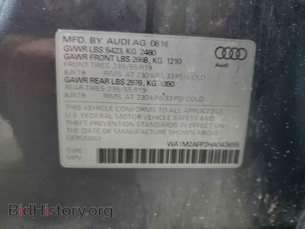 2017 AUDI Q5 - VIN: WA1M2AFP2HA043695 - Photo 13