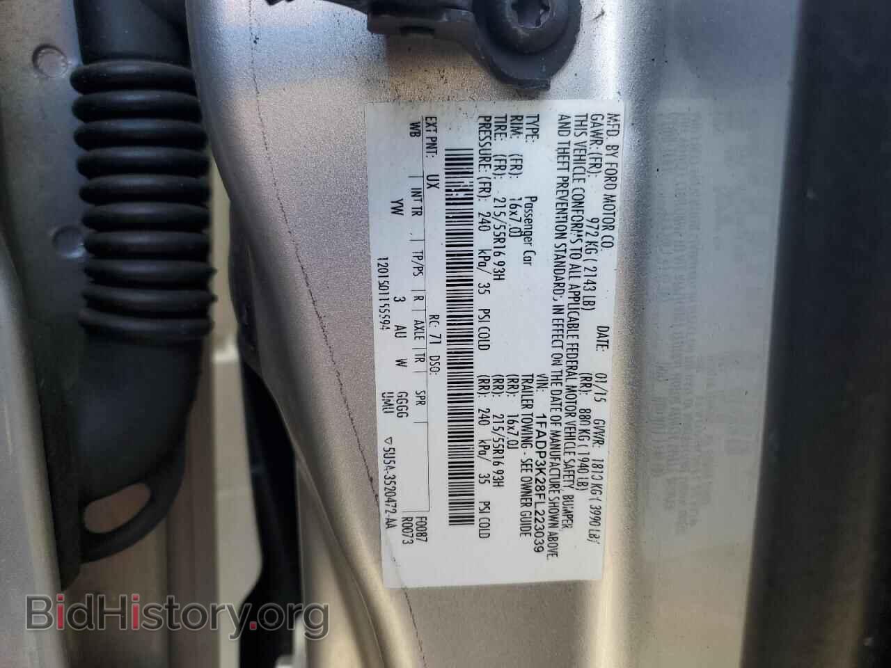 2015 FORD FOCUS - VIN: 1FADP3K28FL223039 - Фото 12