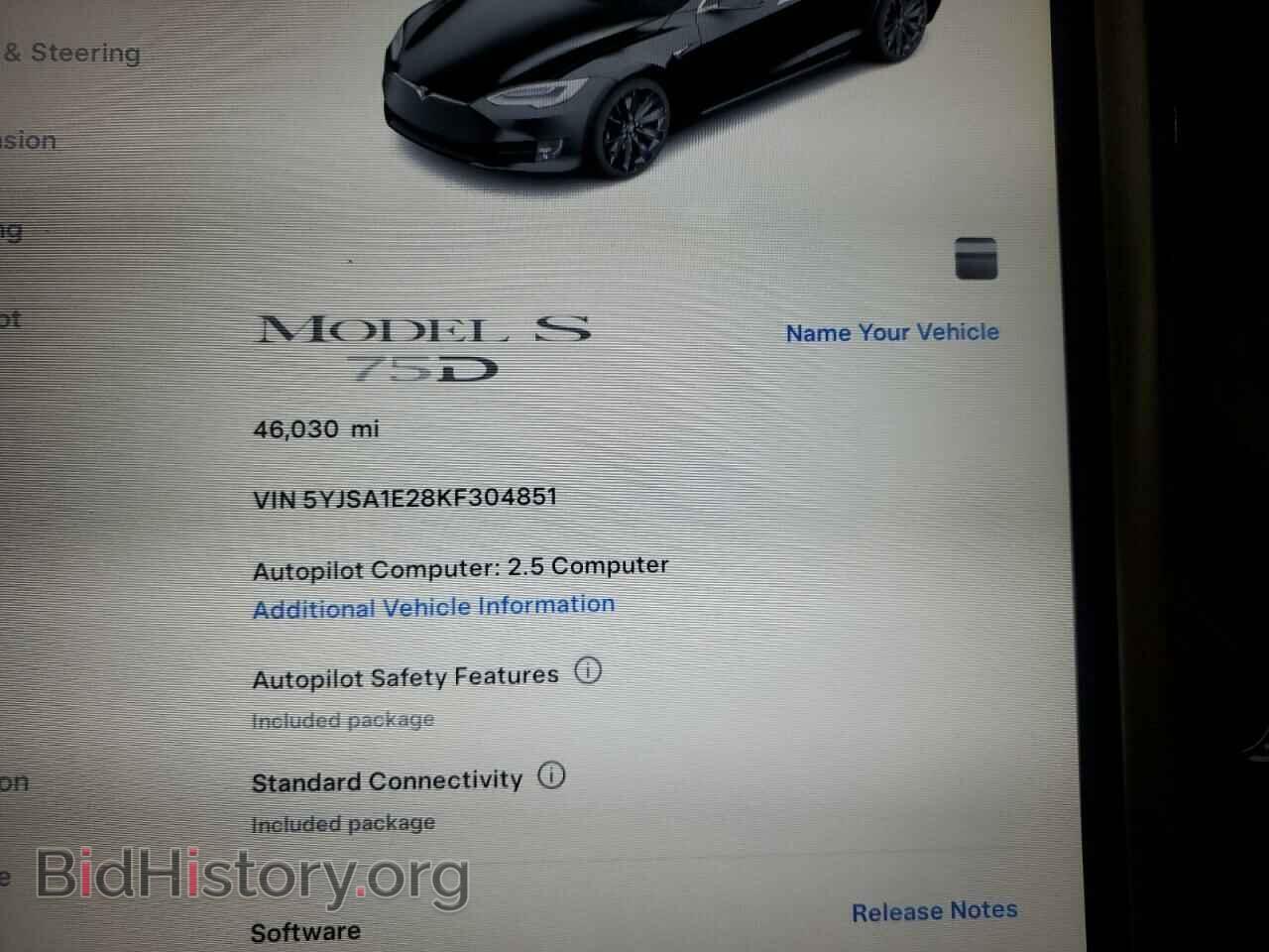 2019 TESLA MODEL S - VIN: 5YJSA1E28KF304851 - Фото 9