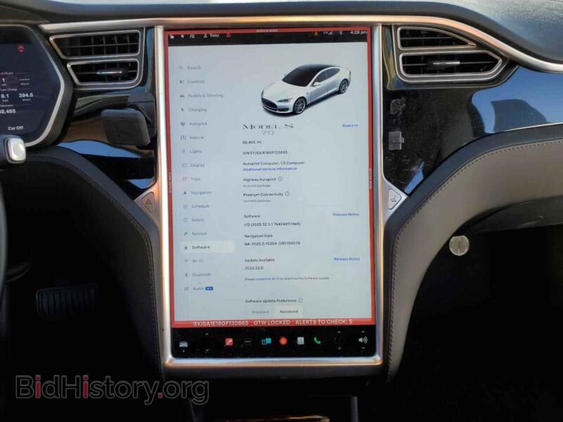 2016 Tesla MODEL S (VIN 5YJSA1E18GF130665) — фото 9 из 14