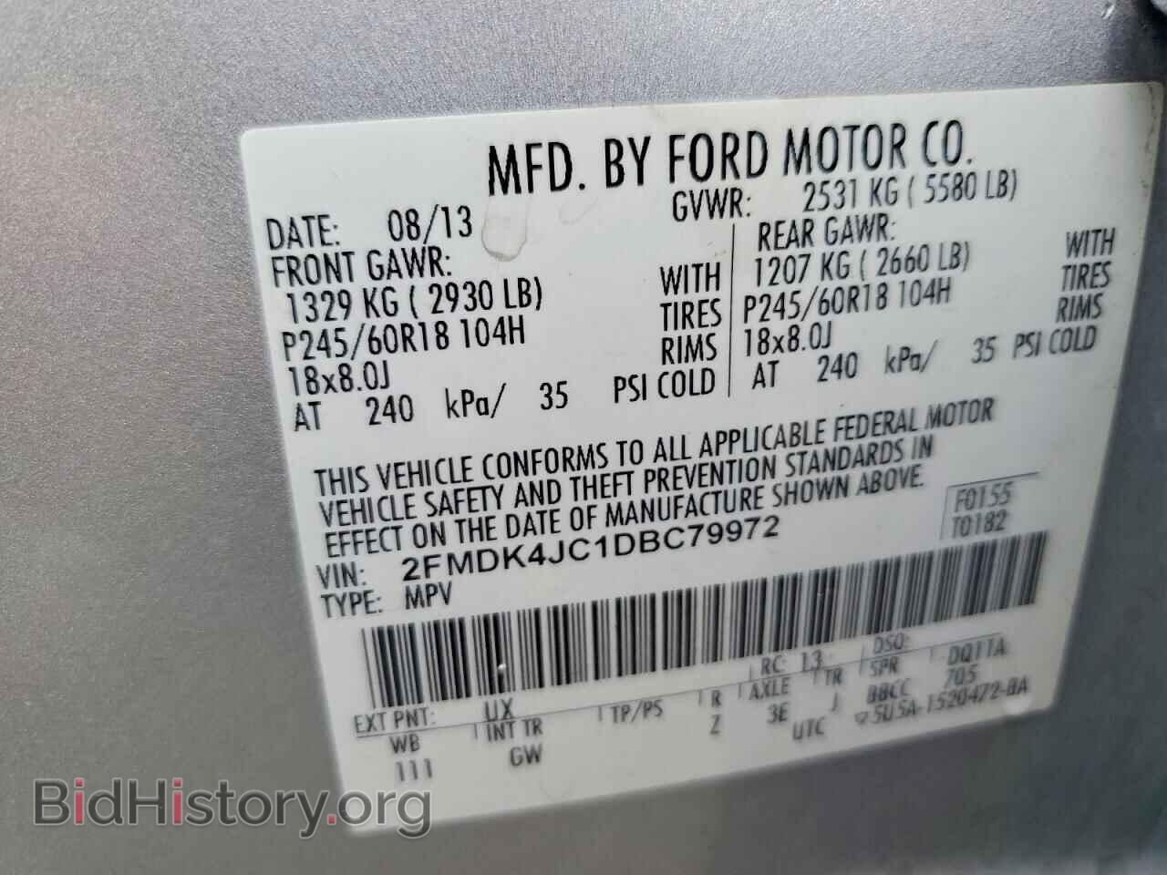 2013 FORD EDGE - VIN: 2FMDK4JC1DBC79972 - Photo 13