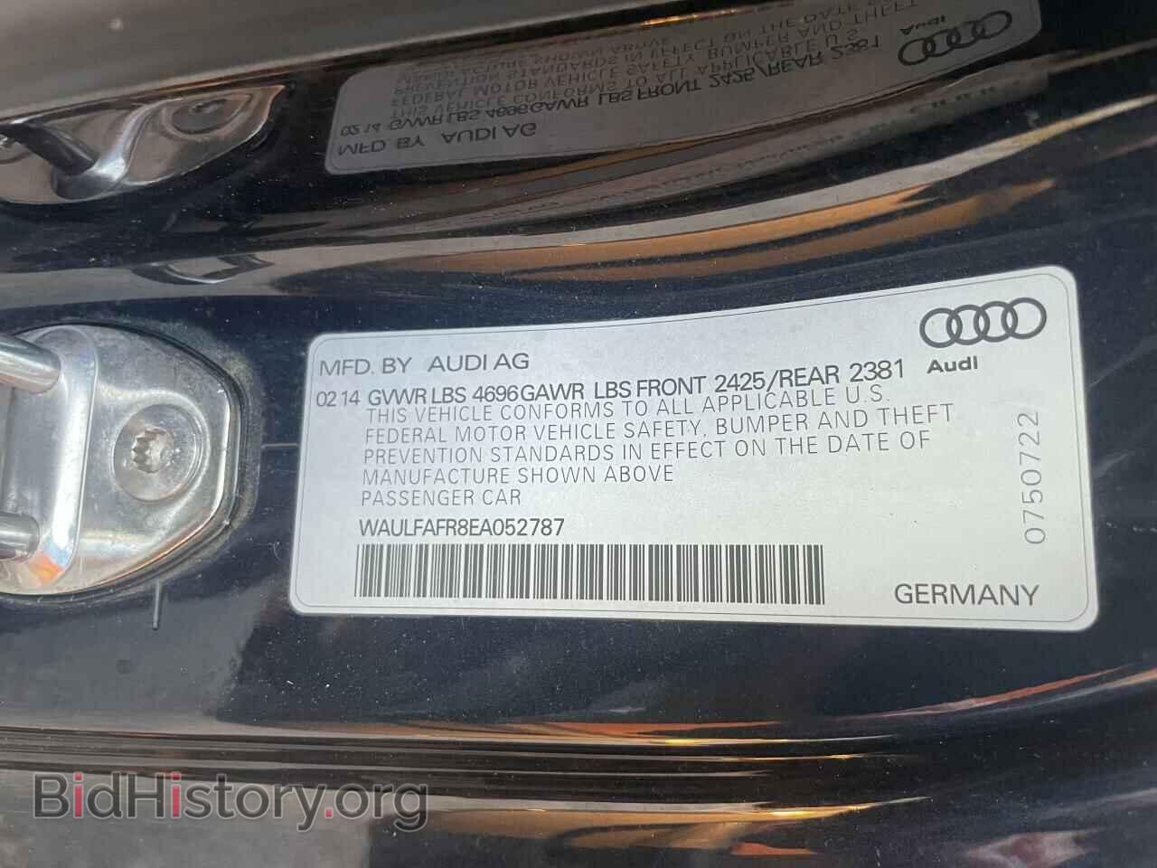 2014 AUDI A5 - VIN: WAULFAFR8EA052787 - Фото 10