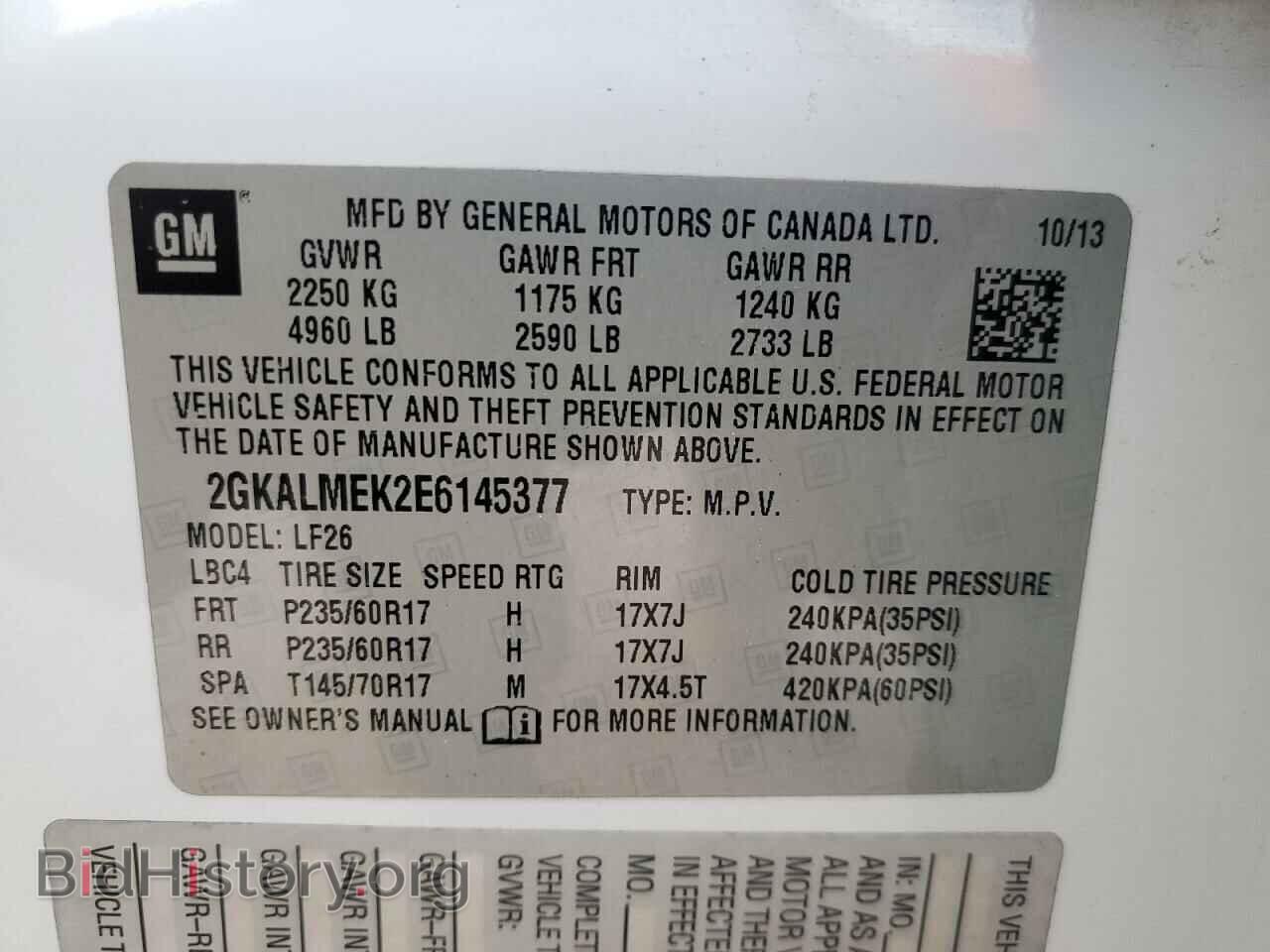 2014 GMC TERRAIN - VIN: 2GKALMEK2E6145377 - Photo 13