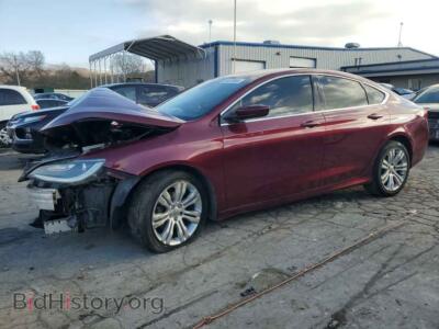 2015 Chrysler 200 Limited, темно-бордовый — VIN 1C3CCCAB8FN709801, Copart