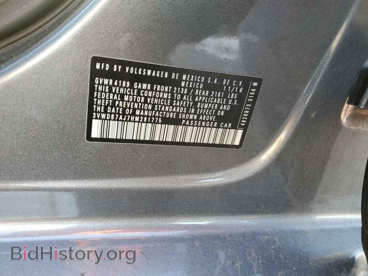 2017 VOLKSWAGEN JETTA - VIN: 3VWDB7AJ7HM291775 - Фото 12