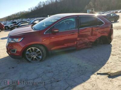 2016 Ford EDGE TITANIUM, red — VIN 2FMPK4K96GBB77376, Copart