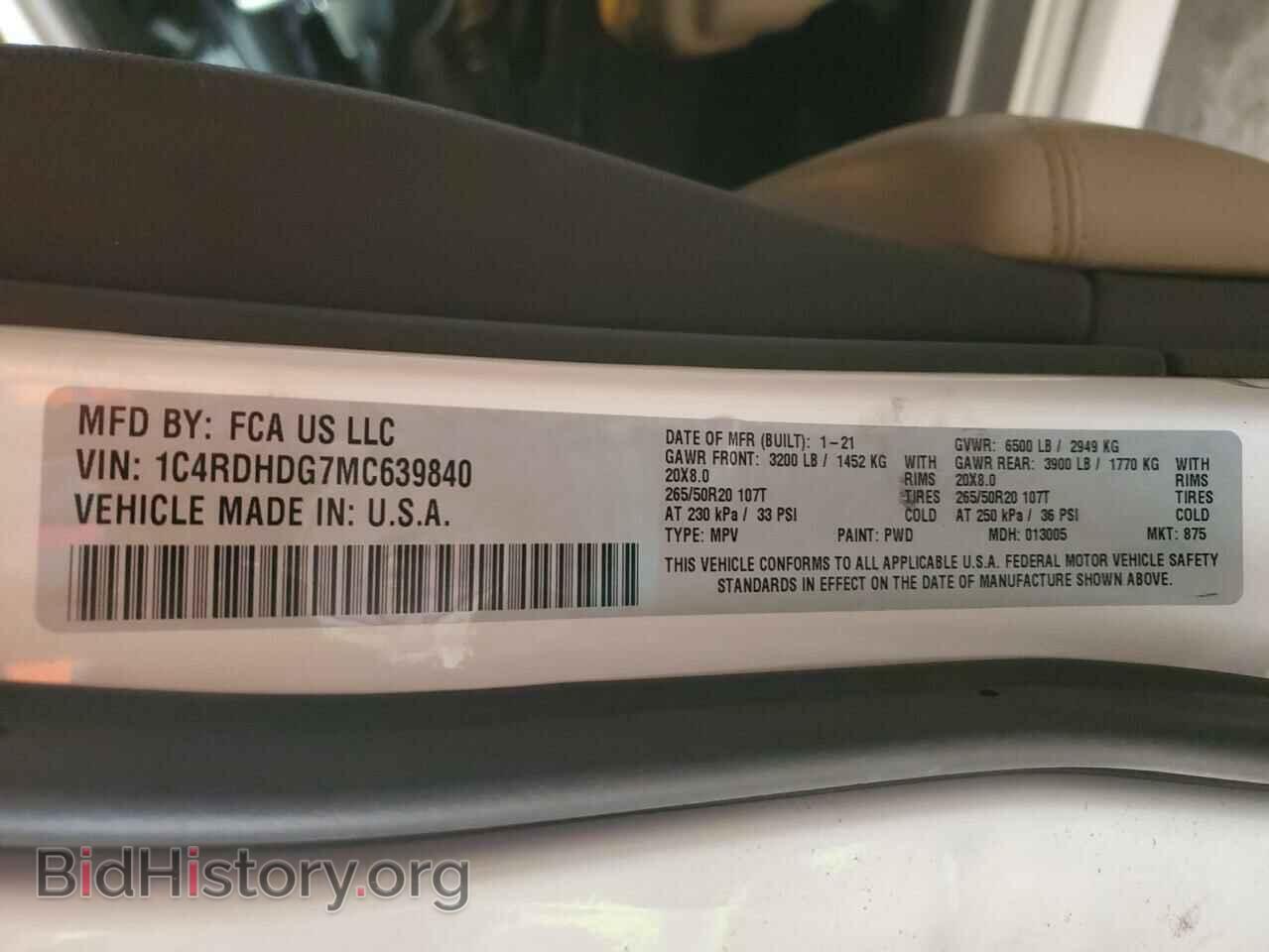 2021 DODGE DURANGO - VIN: 1C4RDHDG7MC639840 - Photo 13
