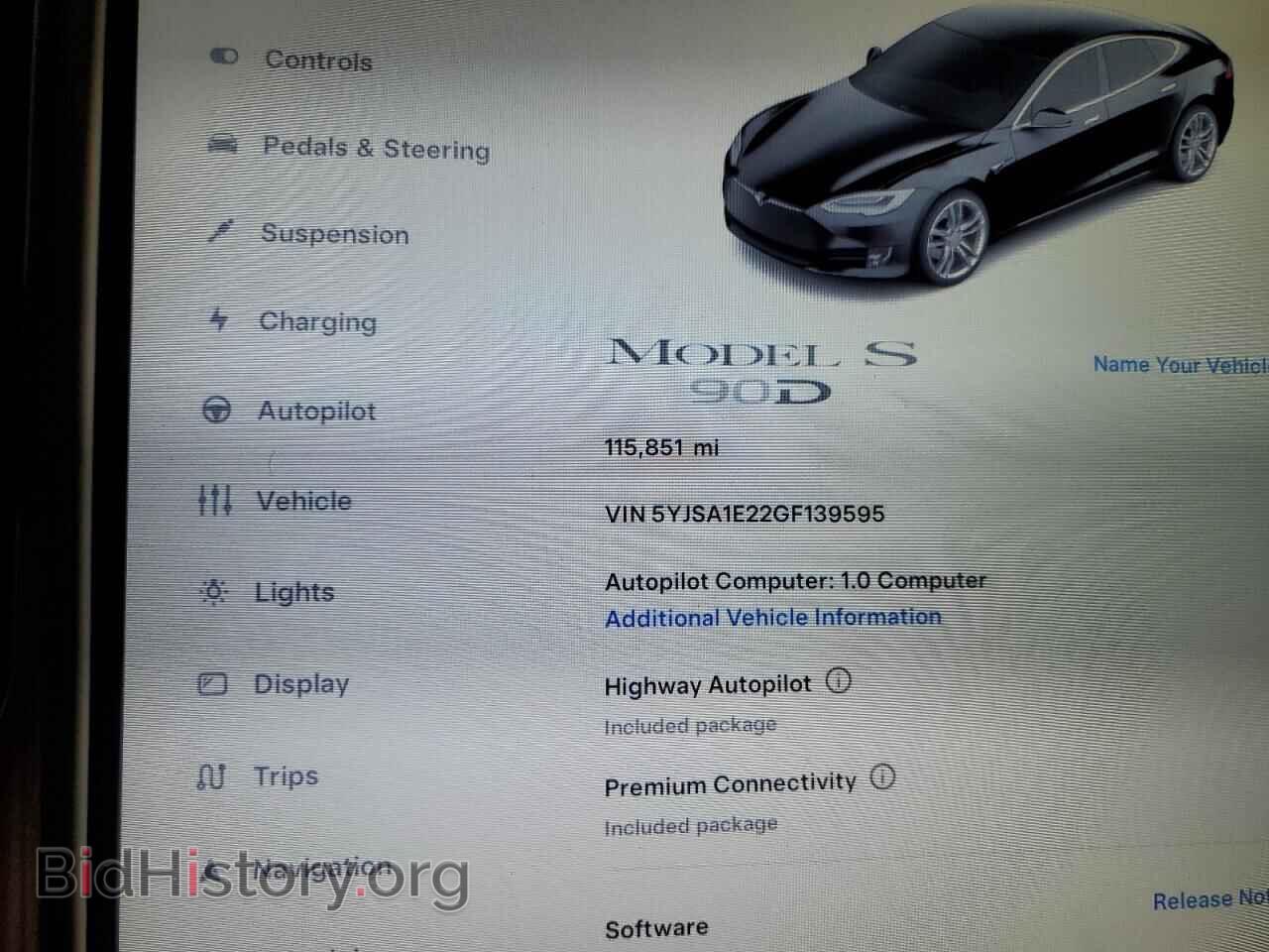 2016 TESLA MODEL S - VIN: 5YJSA1E22GF139595 - Photo 9