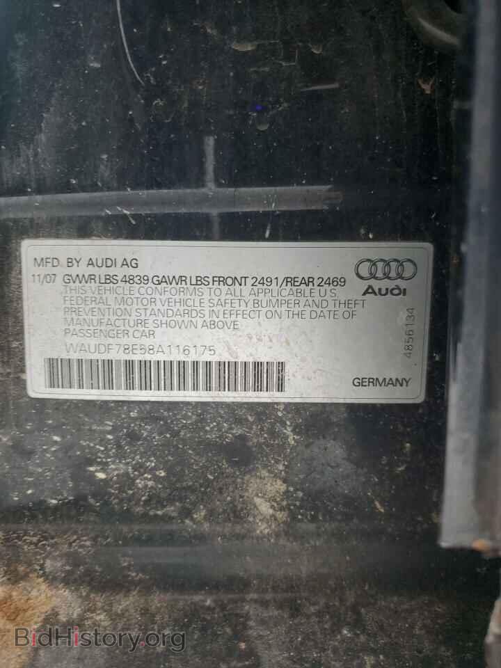 2008 AUDI A4 - VIN: WAUDF78E58A116175 - Фото 12