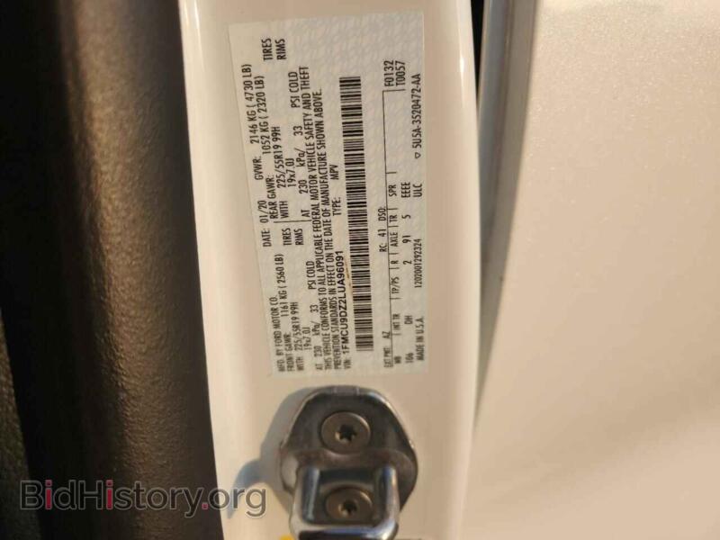 2020 Ford ESCAPE (VIN 1FMCU9DZ2LUA96091) — photo 12 of 12
