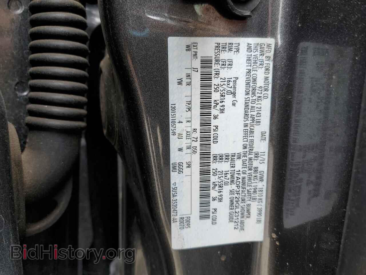 2016 FORD FOCUS - VIN: 1FADP3F29GL231212 - Фото 12