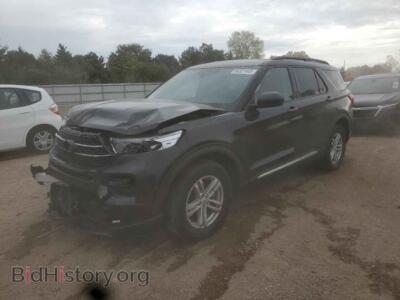 2021 Ford EXPLORER XLT, черный — VIN 1FMSK8DH1MGB93673, Copart