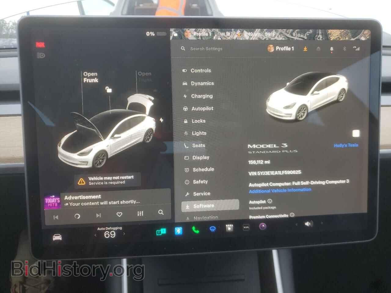2020 TESLA MODEL 3 - VIN: 5YJ3E1EA1LF590625 - Фото 9