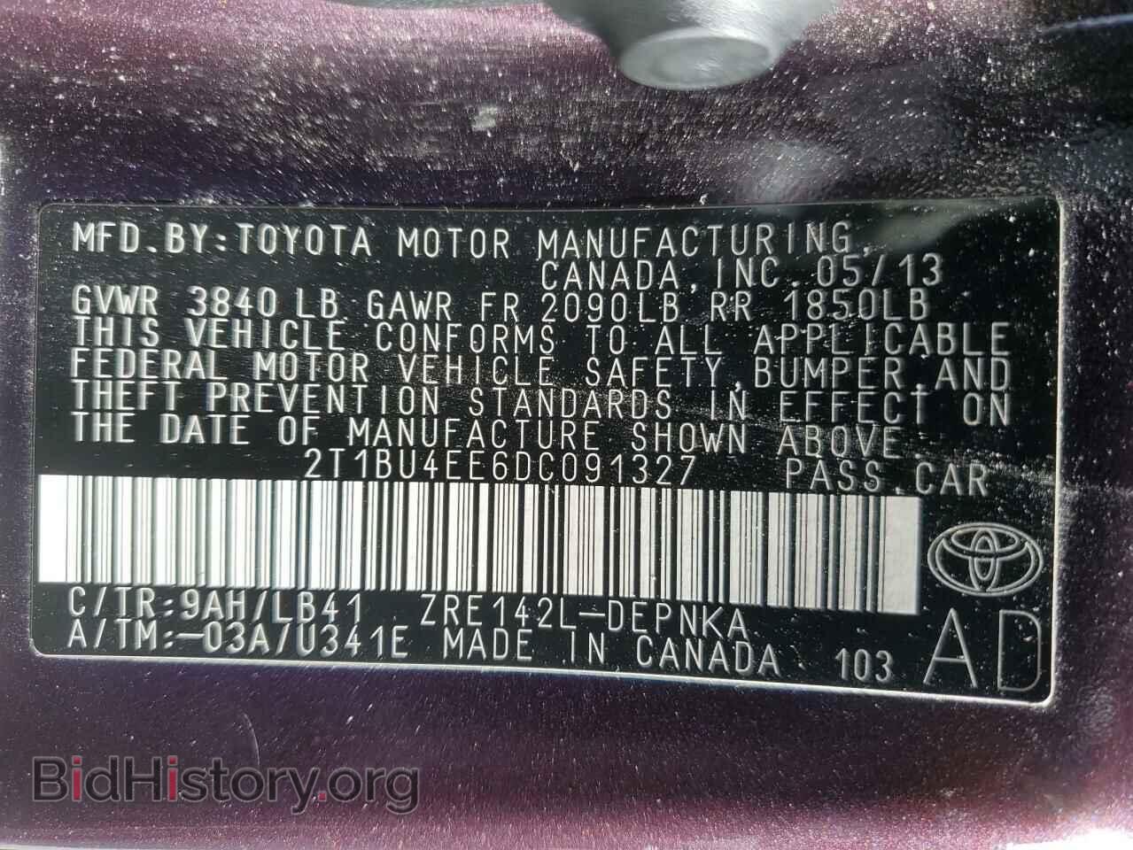 2013 TOYOTA COROLLA - VIN: 2T1BU4EE6DC091327 - Photo 12
