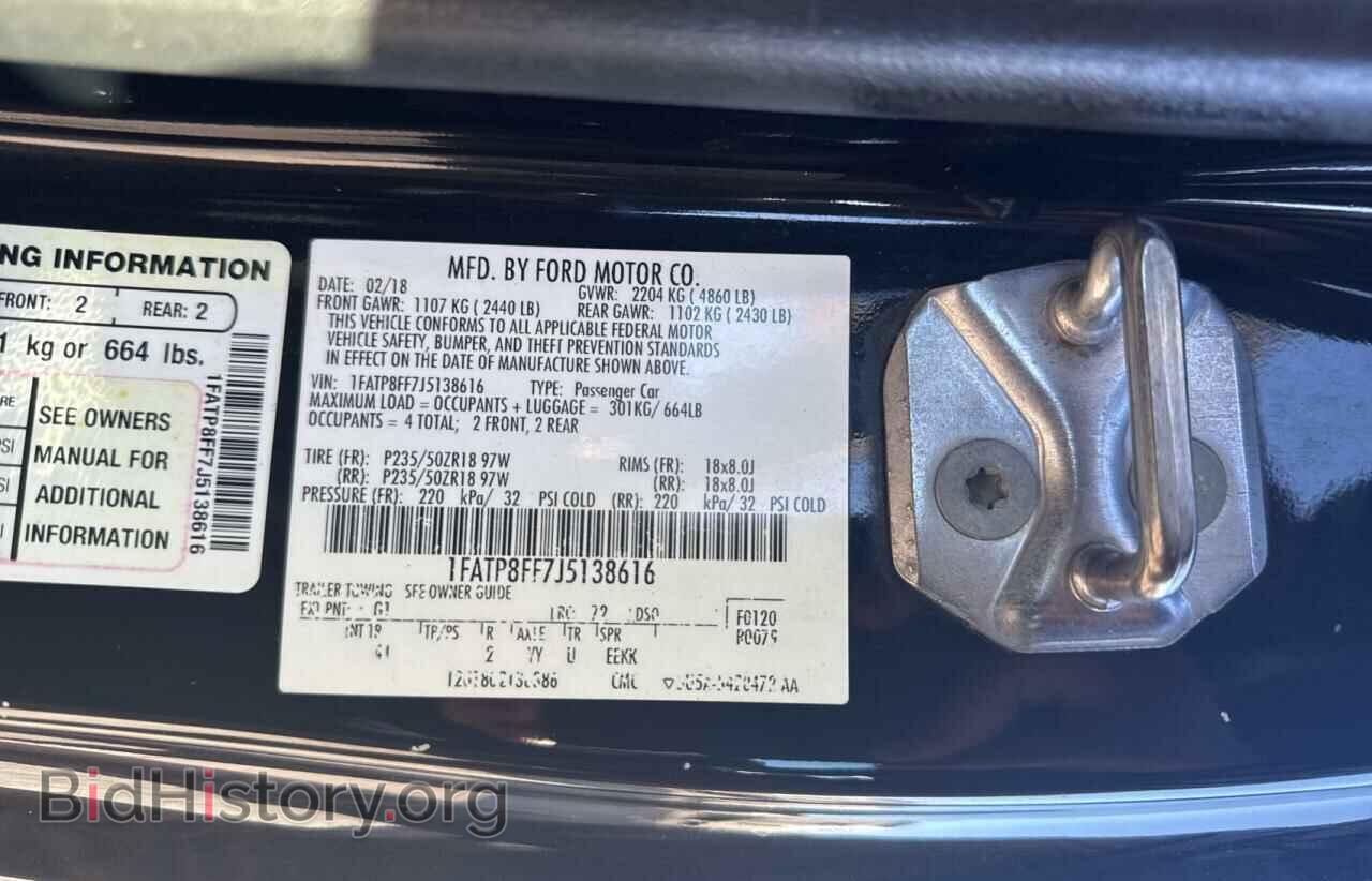 2018 FORD MUSTANG - VIN: 1FATP8FF7J5138616 - Фото 10