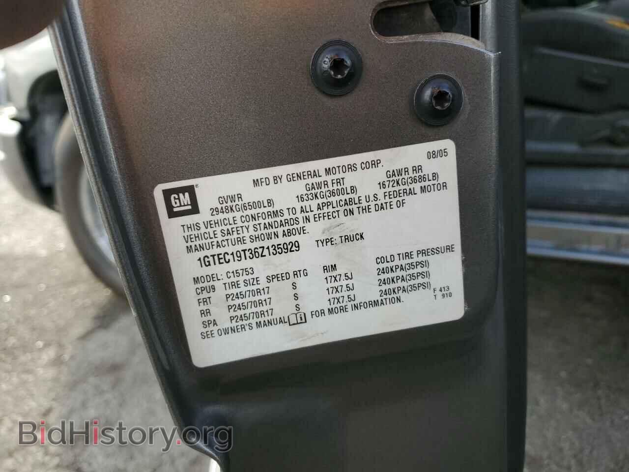 2006 GMC SIERRA - VIN: 1GTEC19T36Z135929 - Фото 13