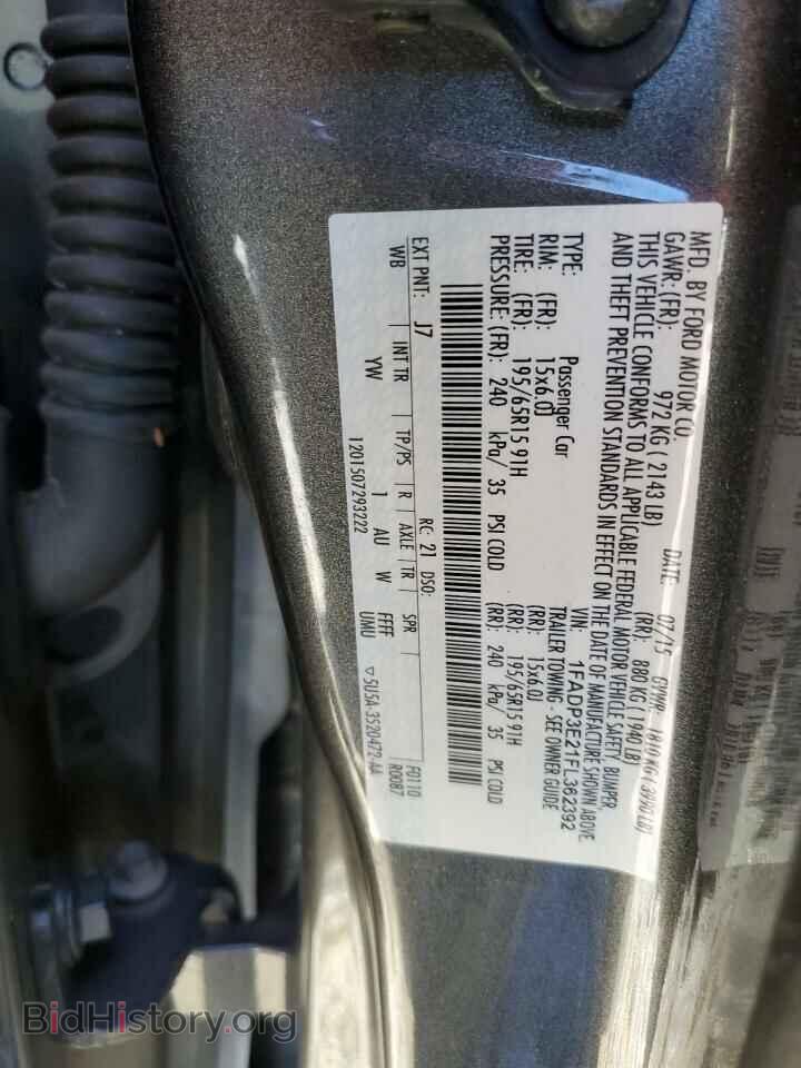 2015 FORD FOCUS - VIN: 1FADP3E21FL362392 - Фото 12