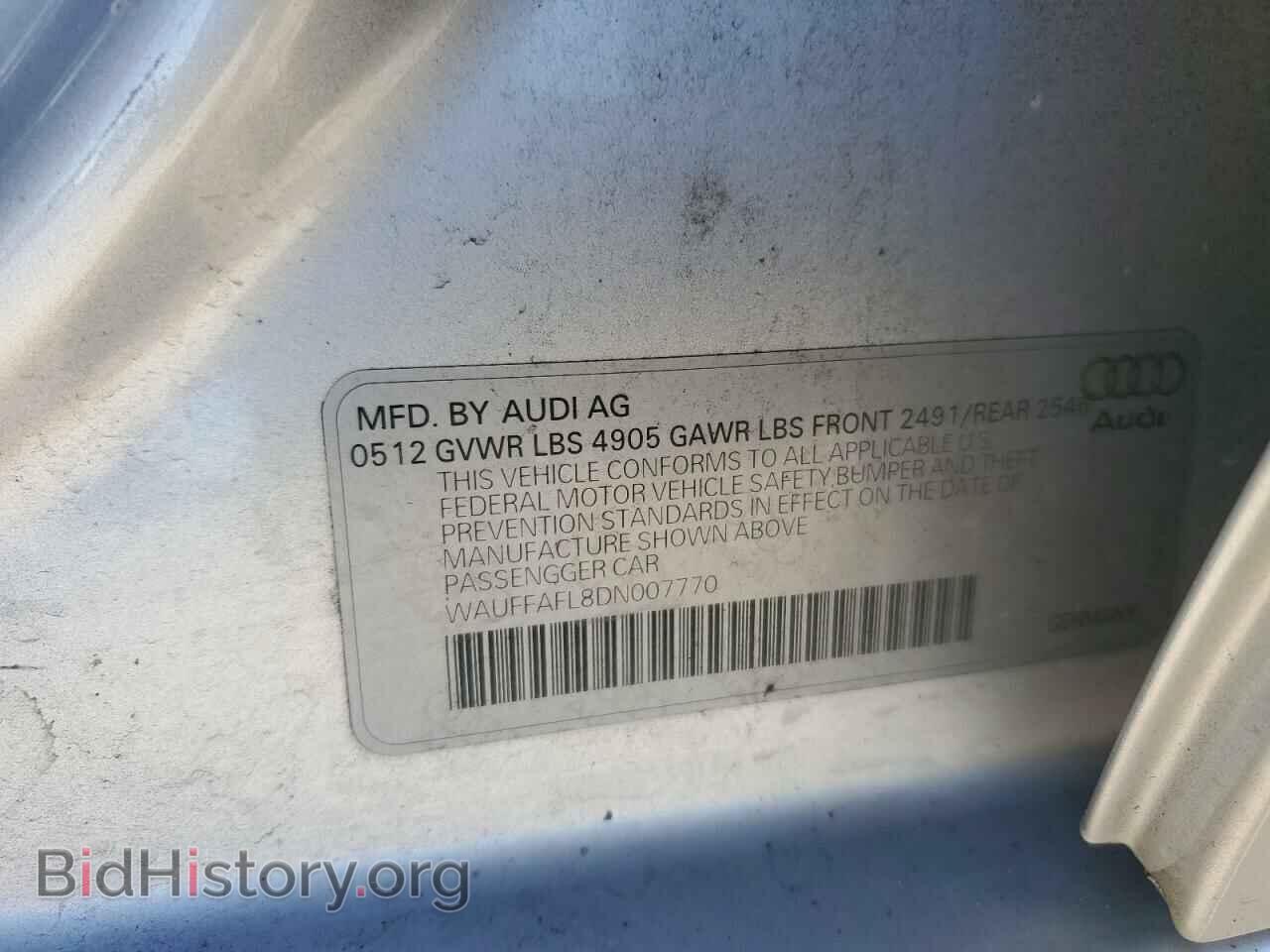 2013 AUDI A4 - VIN: WAUFFAFL8DN007770 - Фото 12