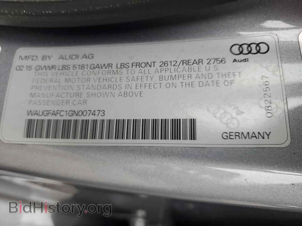 2016 AUDI A6 - VIN: WAUGFAFC1GN007473 - Фото 13