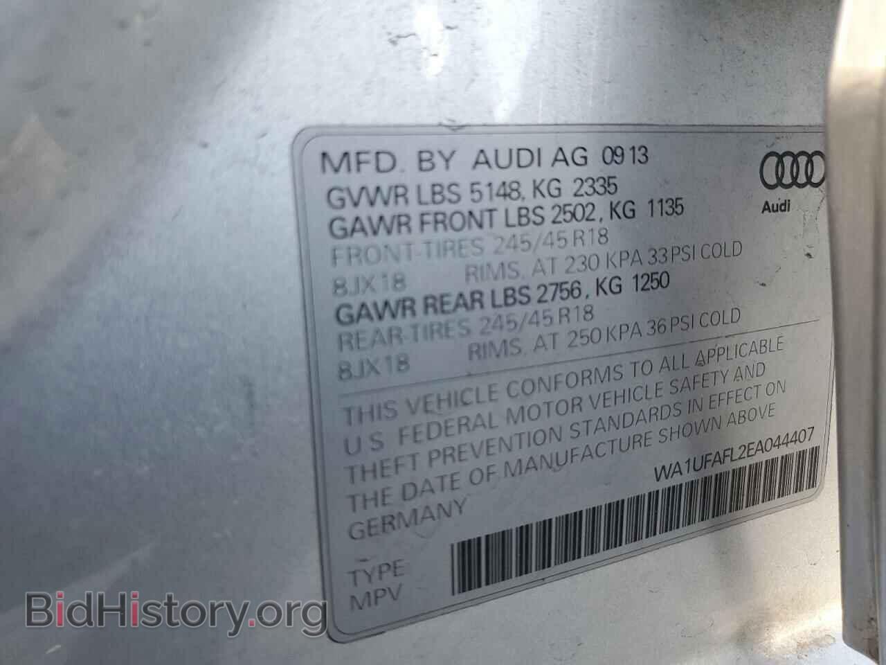 2014 AUDI A4 - VIN: WA1UFAFL2EA044407 - Photo 12