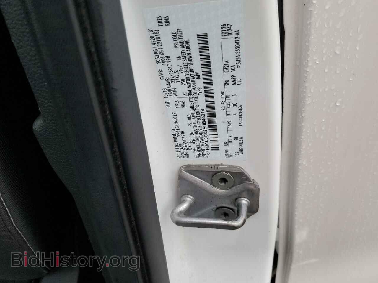 2014 FORD ESCAPE - VIN: 1FMCU0GX2EUB44018 - Фото 12