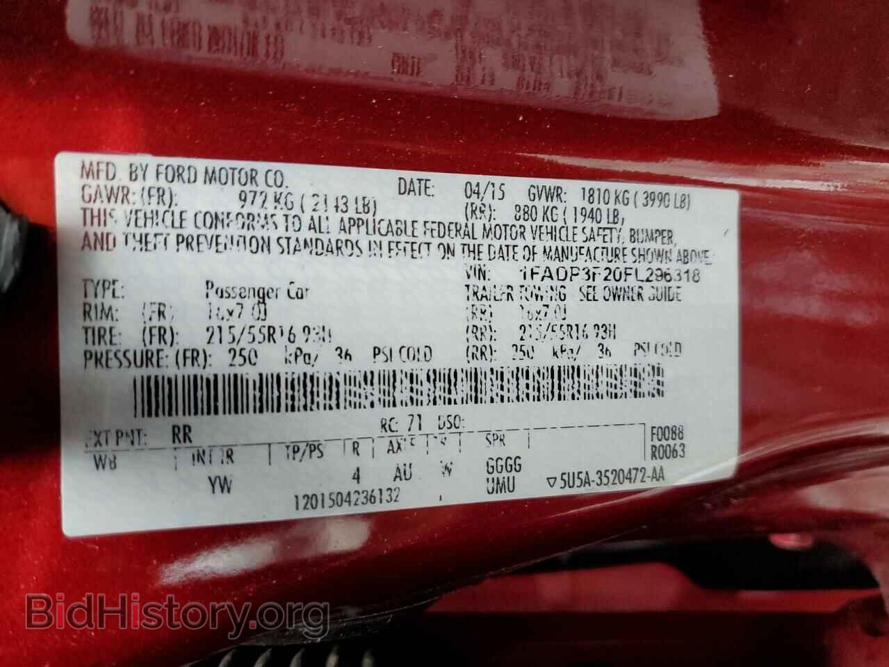 2015 FORD FOCUS - VIN: 1FADP3F20FL296318 - Фото 12
