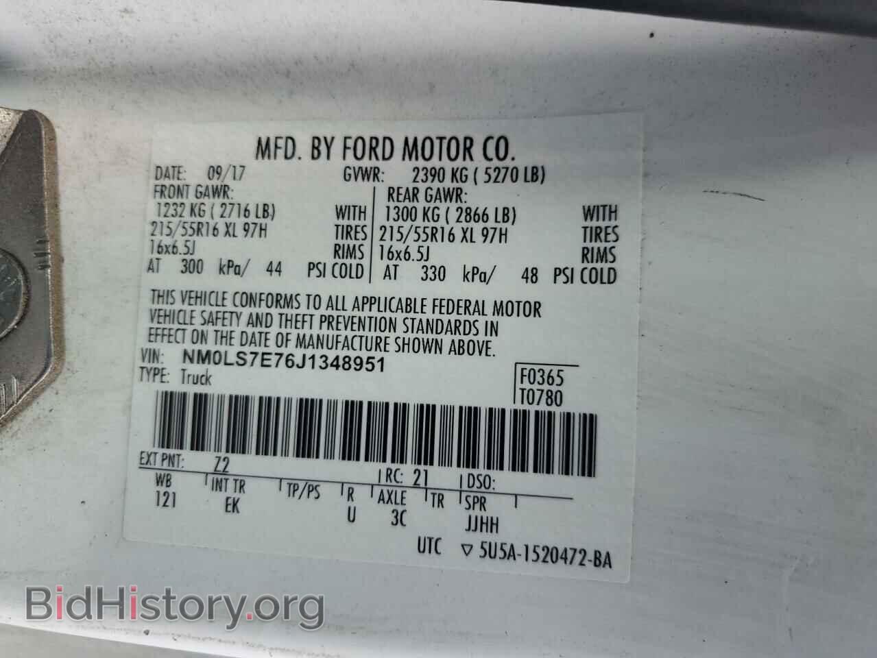 2018 FORD TRANSIT - VIN: NM0LS7E76J1348951 - Фото 13