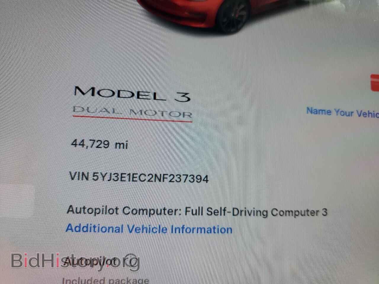 2022 TESLA MODEL 3 - VIN: 5YJ3E1EC2NF237394 - Photo 9