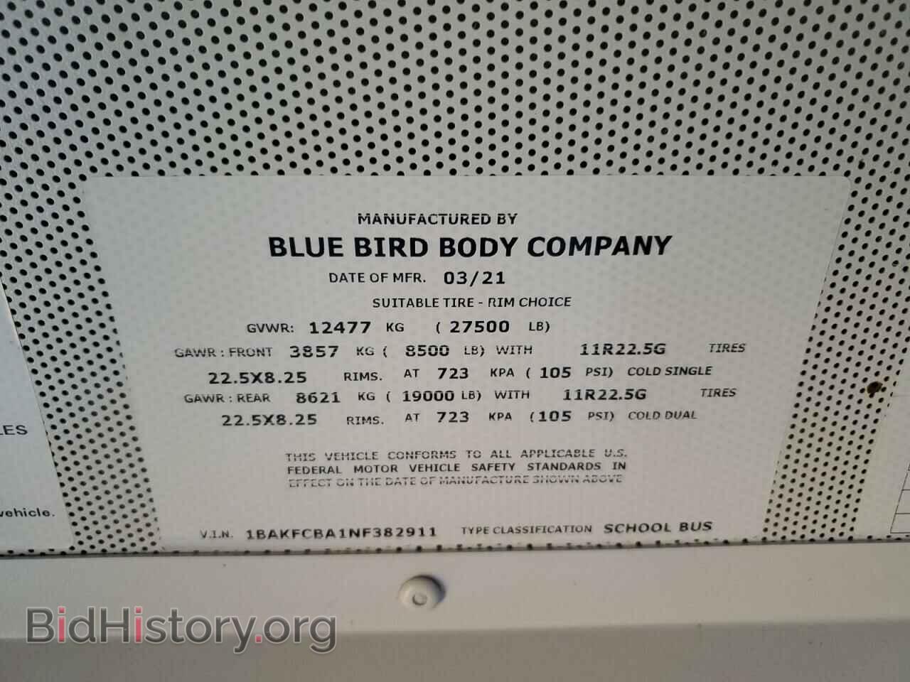 2022 BLUE BIRD ALL MODELS - VIN: 1BAKFCBA1NF382911 - Photo 10