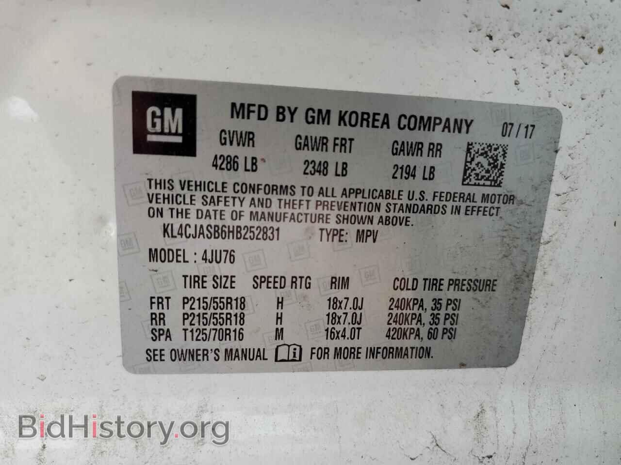 2017 BUICK ENCORE - VIN: KL4CJASB6HB252831 - Photo 13