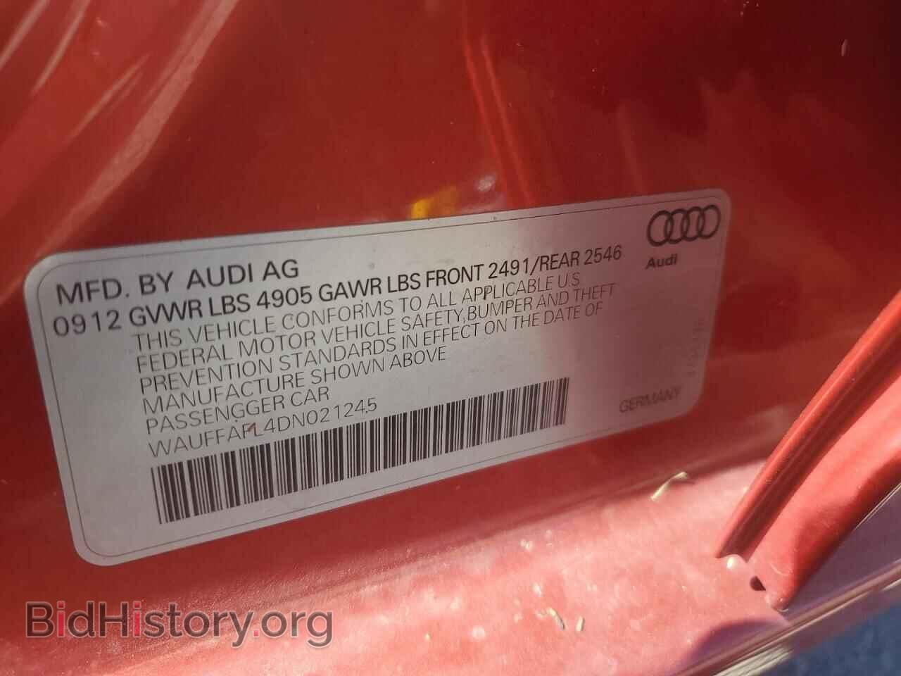2013 AUDI A4 - VIN: WAUFFAFL4DN021245 - Photo 13