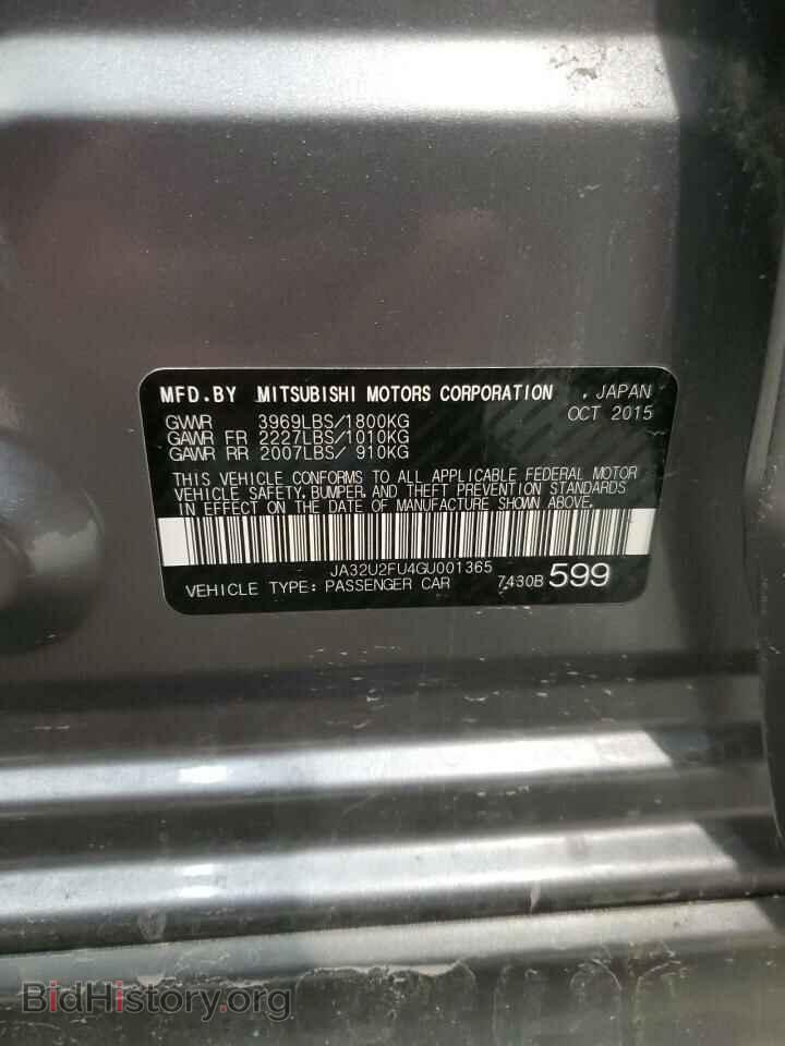 2016 MITSUBISHI LANCER - VIN: JA32U2FU4GU001365 - Фото 12