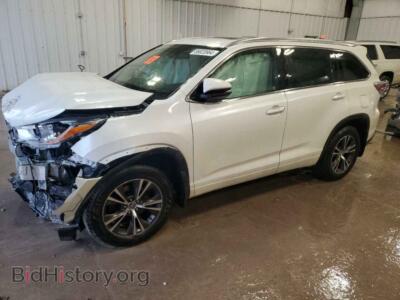 2016 Toyota HIGHLANDER XLE, белый — VIN 5TDJKRFH3GS288040, Copart