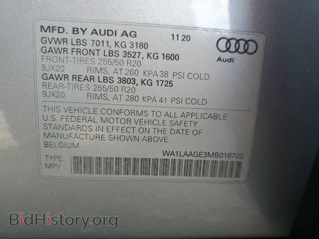 2021 AUDI E-TRON - VIN: WA1LAAGE3MB016702 - Фото 14